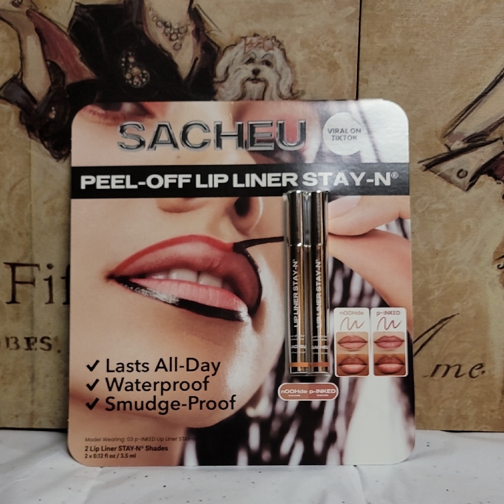 SACHÉU Peel-Off Lip Liner Stay-N Duo — Pink Shades